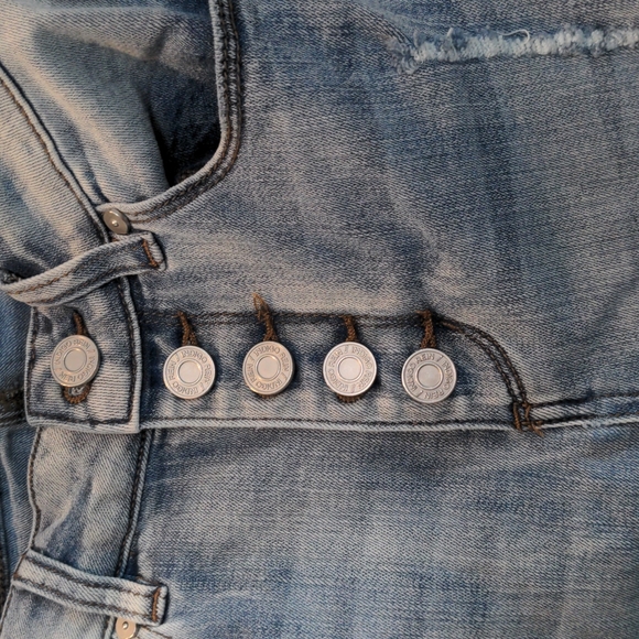 Distress raw hem hi rise jeans - Picture 3 of 6